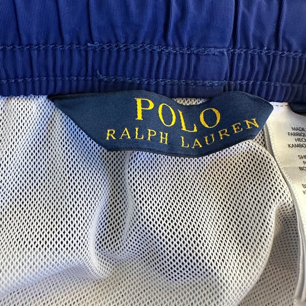 Polo Ralph Lauren Mens Royal Blue All Over Pony Embroidered Swim Trunks 2XB 2TG